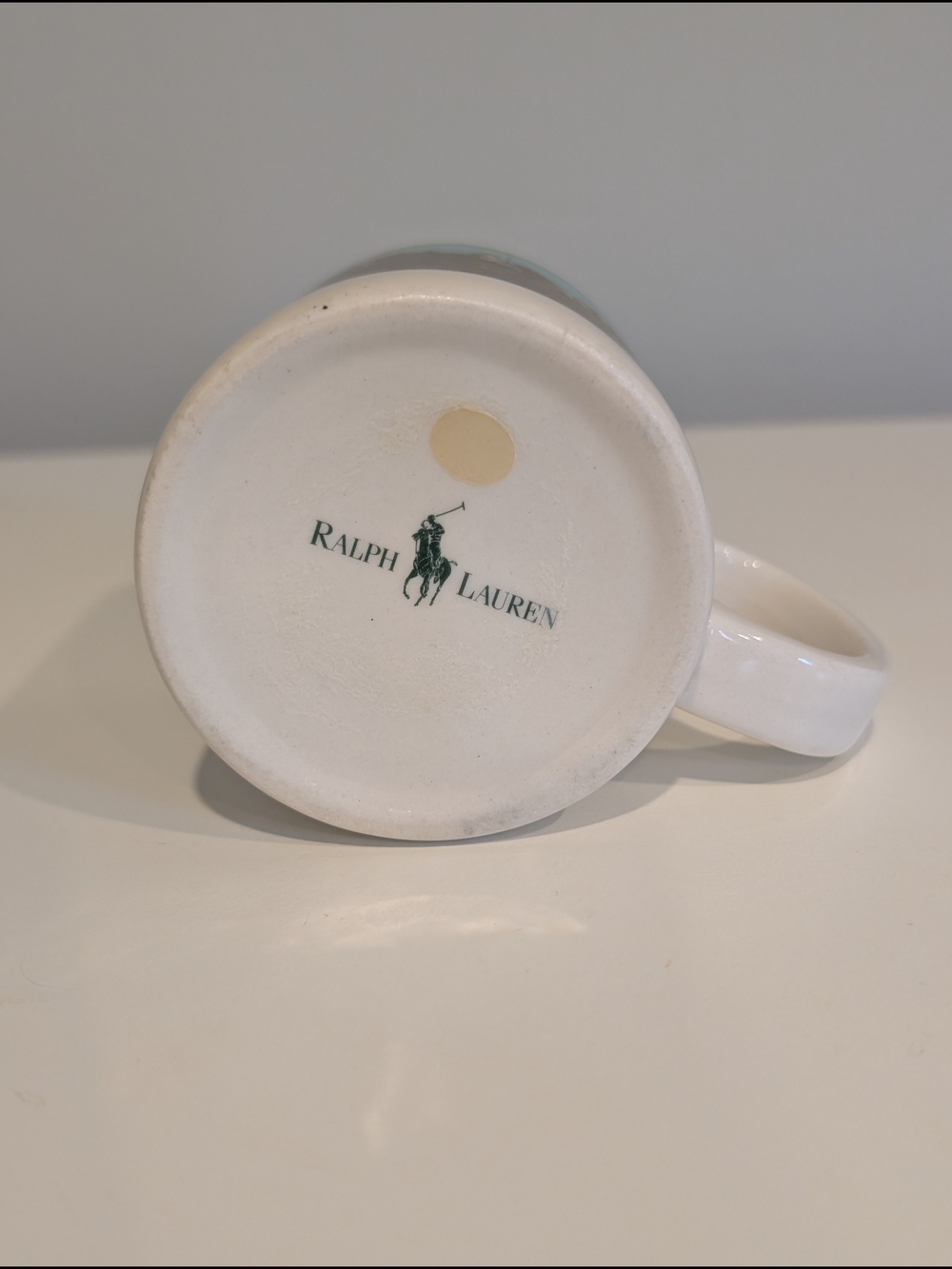 Ralph Lauren White Polo Players Ceramic Coffee Mug 12oz - Picture 3 of 3